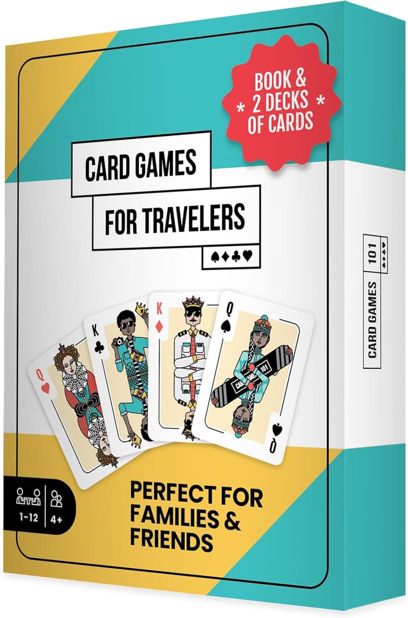 Family Card Games Set - 30 Classic Games with Custom Decks