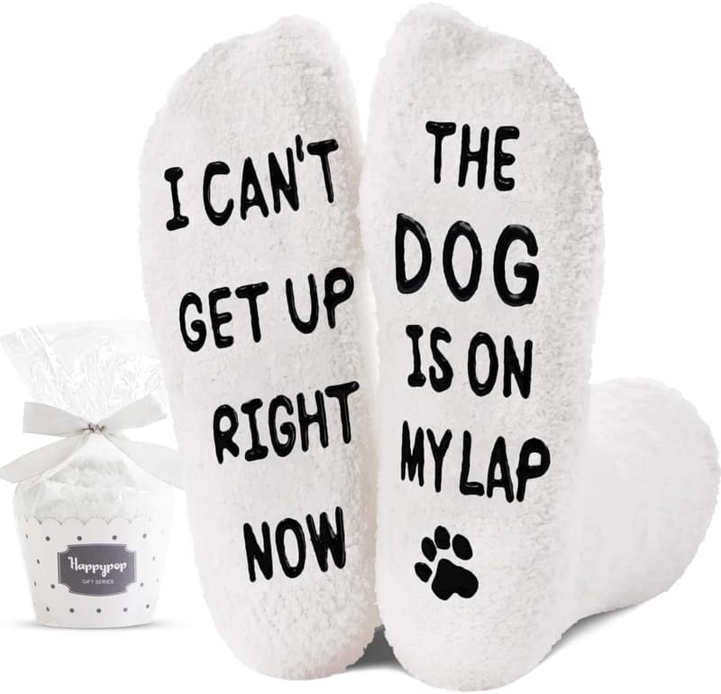 Funny Fuzzy Socks for Dog Lovers - Gift for Dog Moms & Dads