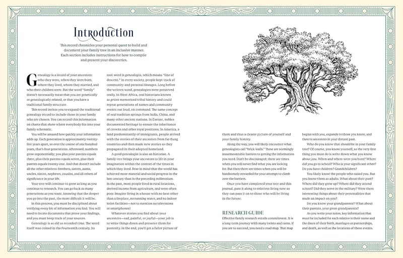 Generational Family Tree History Book
