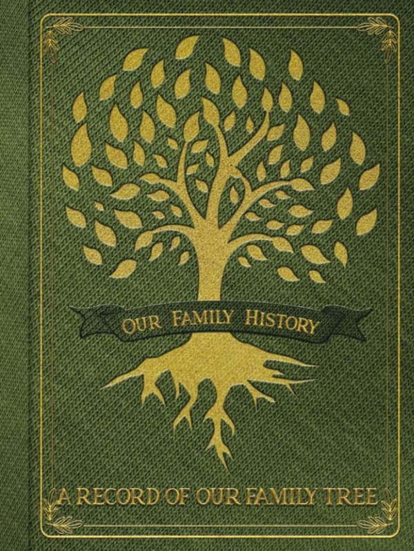 Family Tree Genealogy Book with Charts & Recipes