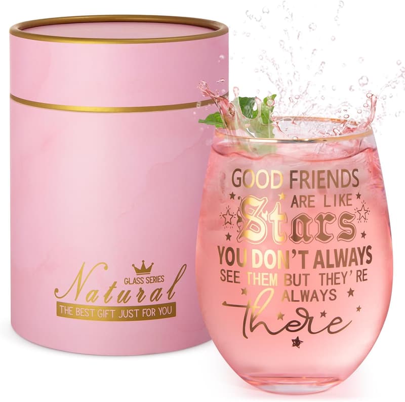 Birthday Gift for Best Friend - 18 Oz Wine Glass