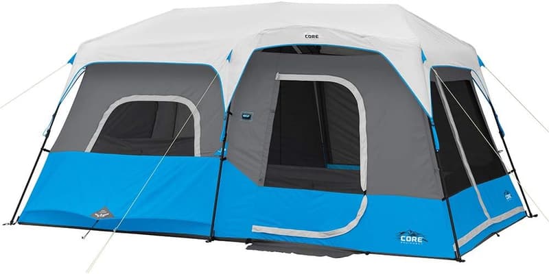 Lighted Instant Cabin Tents for 6-12 Persons - Family Camping