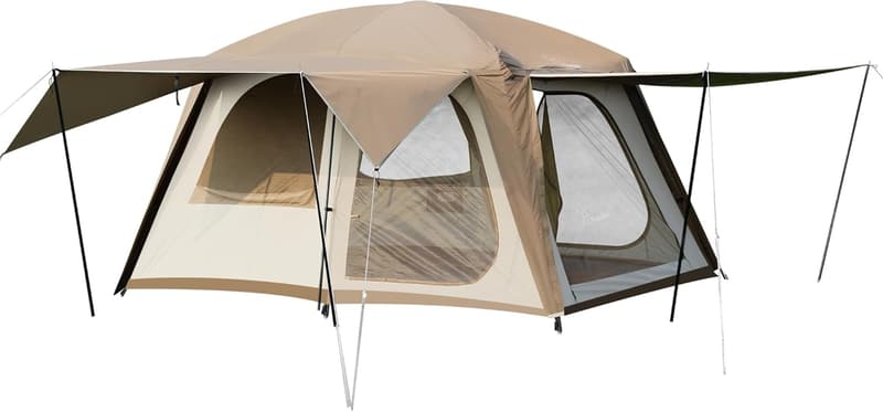 4-6 Person Waterproof Family Camping Tent with 3 Doors