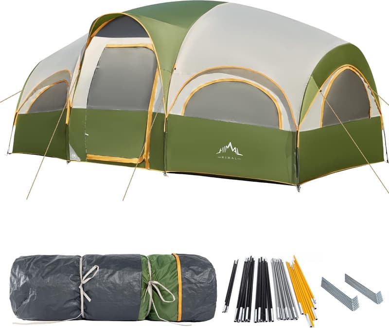 Waterproof 8-Person Family Camping Tent with Rainfly