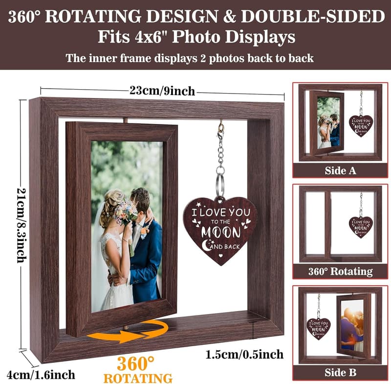 Valentine's Day Picture Frame Gift for Dad (4x6)