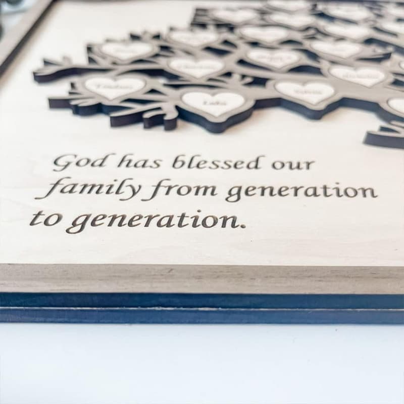 Personalized Family Tree Frame - Ideal Gift for Grandparents
