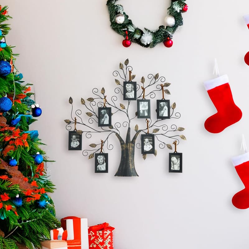 Mother's Day Family Tree Picture Frame with 14 Hanging Frames