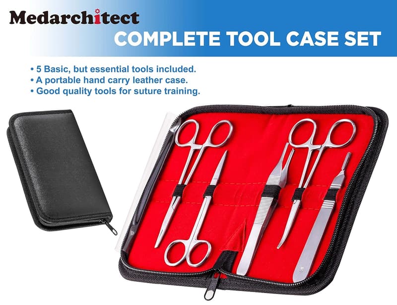 Medical Student Suture Practice Kit with Upgraded Pad and Tools