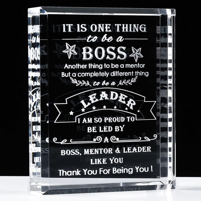 Farewell Crystal Keepsake Gift for Boss or Mentor