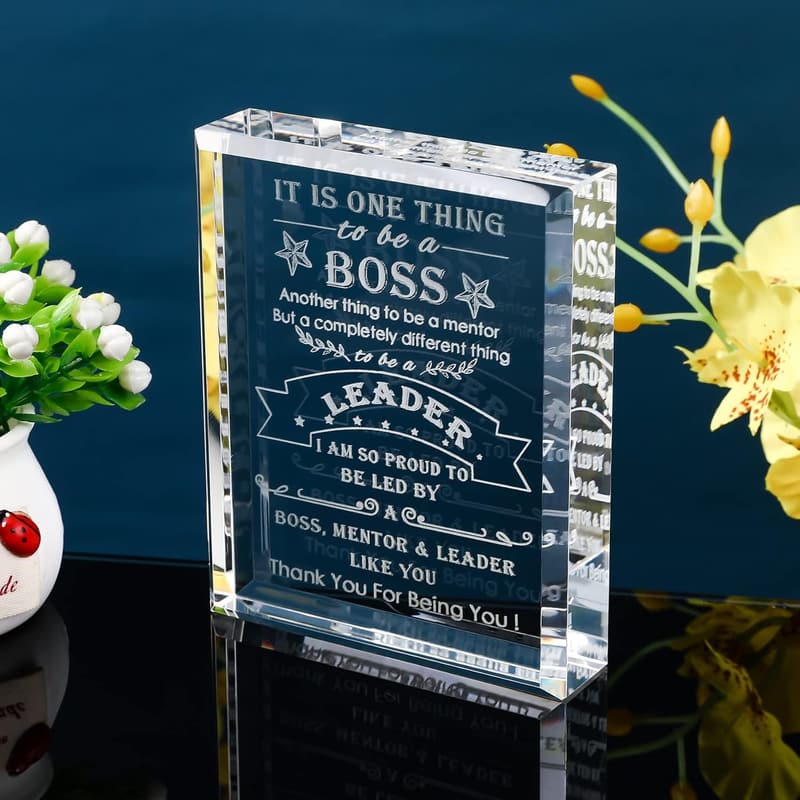 Farewell Crystal Keepsake Gift for Boss or Mentor