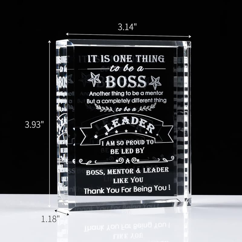 Farewell Crystal Keepsake Gift for Boss or Mentor