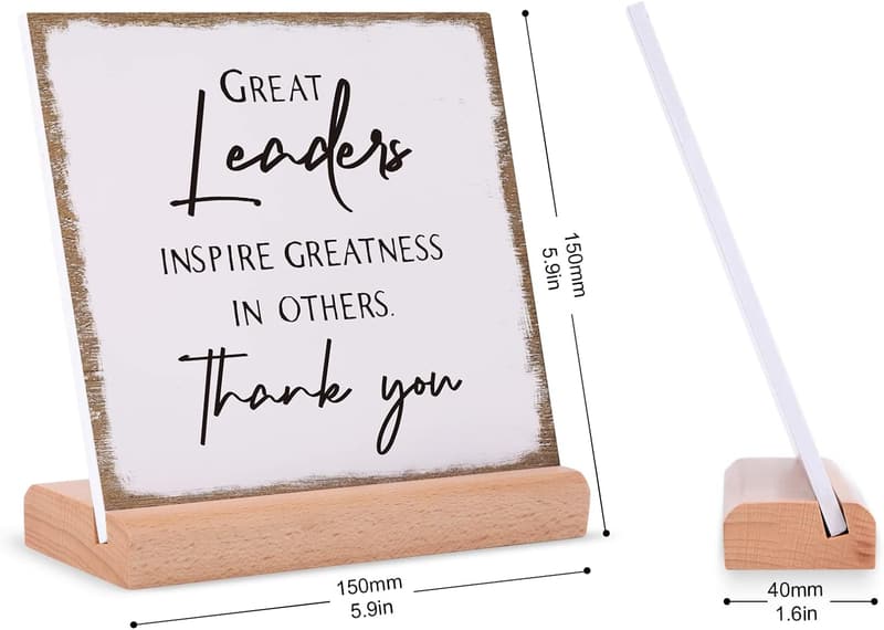 Thank You Acrylic Plaque for Boss - Appreciation Gift for Leaders