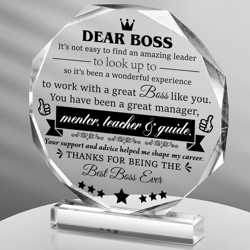 Inspirational Acrylic Thank You Sign for Office Farewell