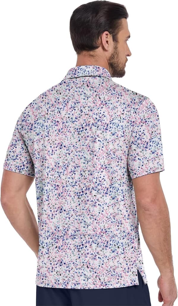 Men's Moisture-Wicking Golf Polo Shirt - Casual Patterns