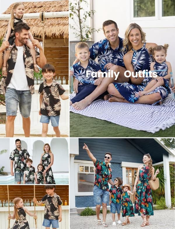 Hawaiian Matching Outfits for Family Summer Vacations