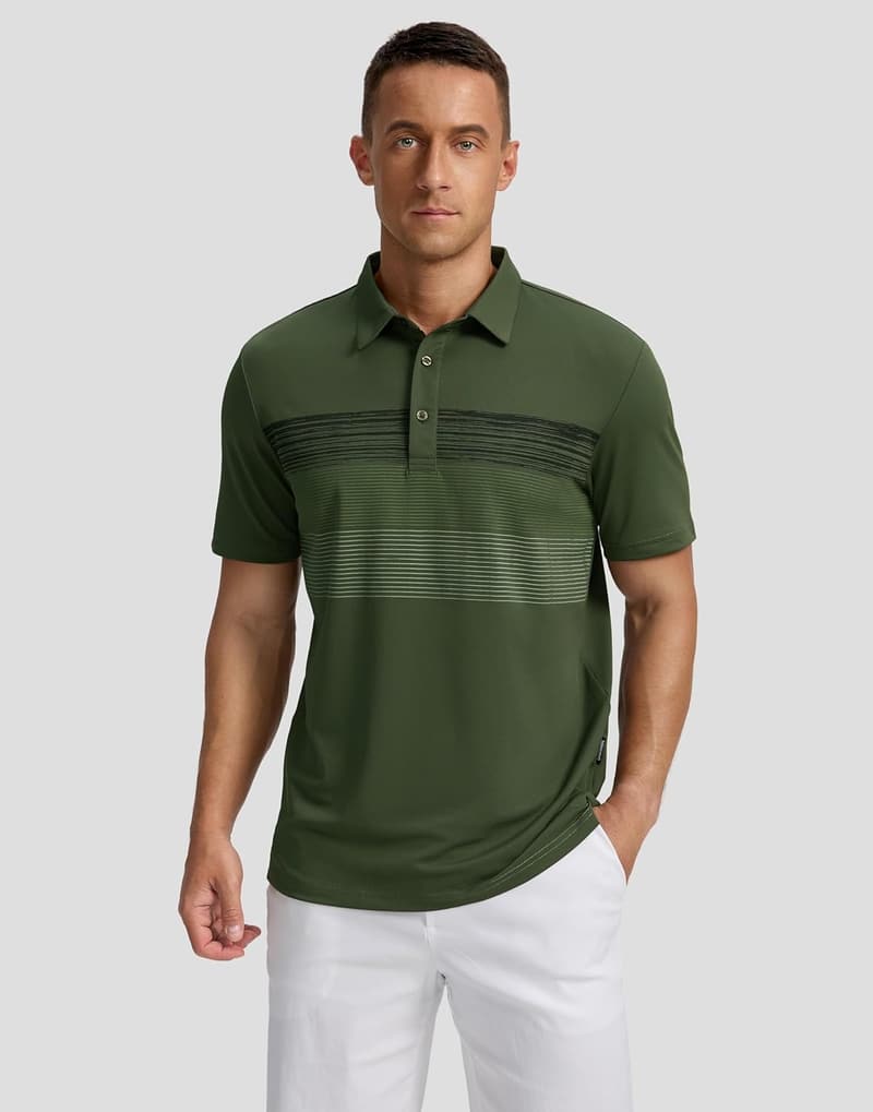 Men's Performance Polo Shirt - Dry Fit, Moisture-Wicking