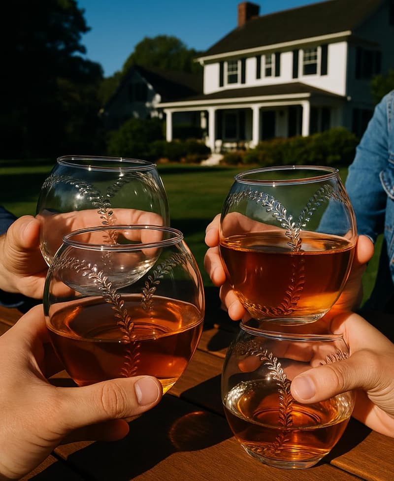 Baseball Whiskey Glass - 12oz Gift for Dads and Coaches
