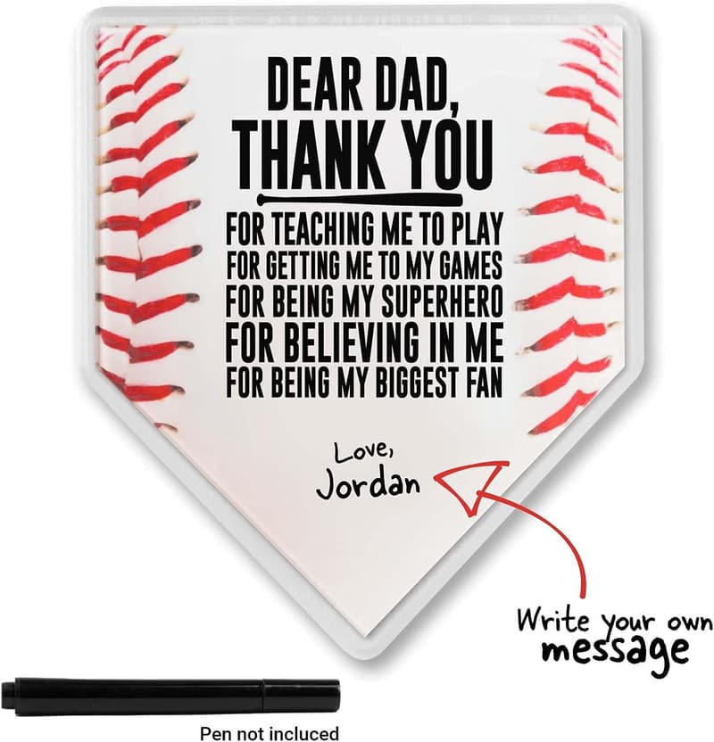 Father's Day Premier Baseball Home Plate Plaque