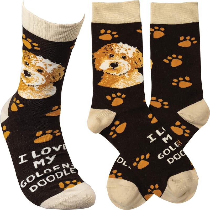Goldendoodle Socks by Primitives - Fun Pet Gift