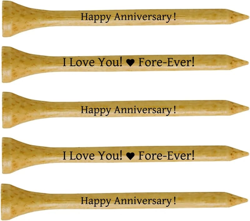 Anniversary Gift for Him - Bulk Wood Golf Tees (3.25 in)