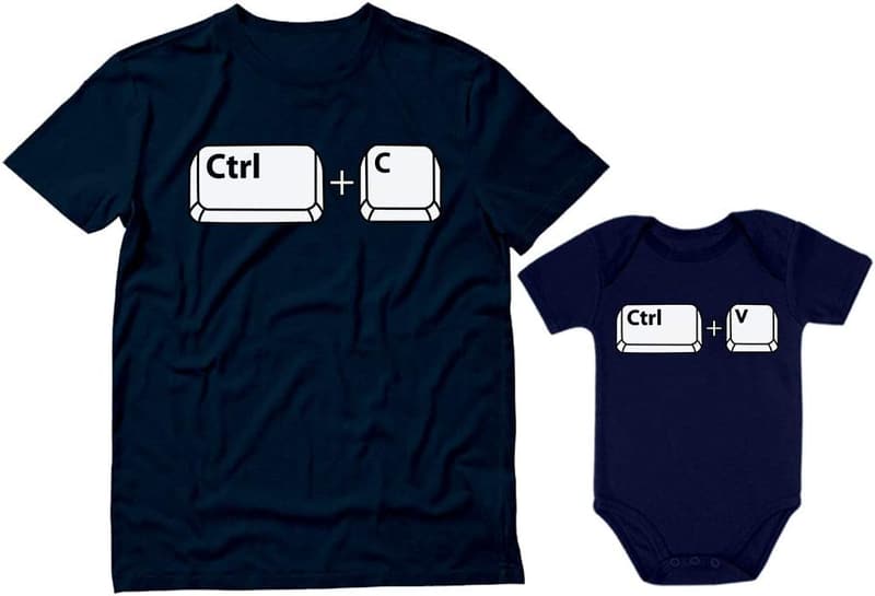 Father's Day Matching Outfits | Dad & Baby Copy & Paste Shirts