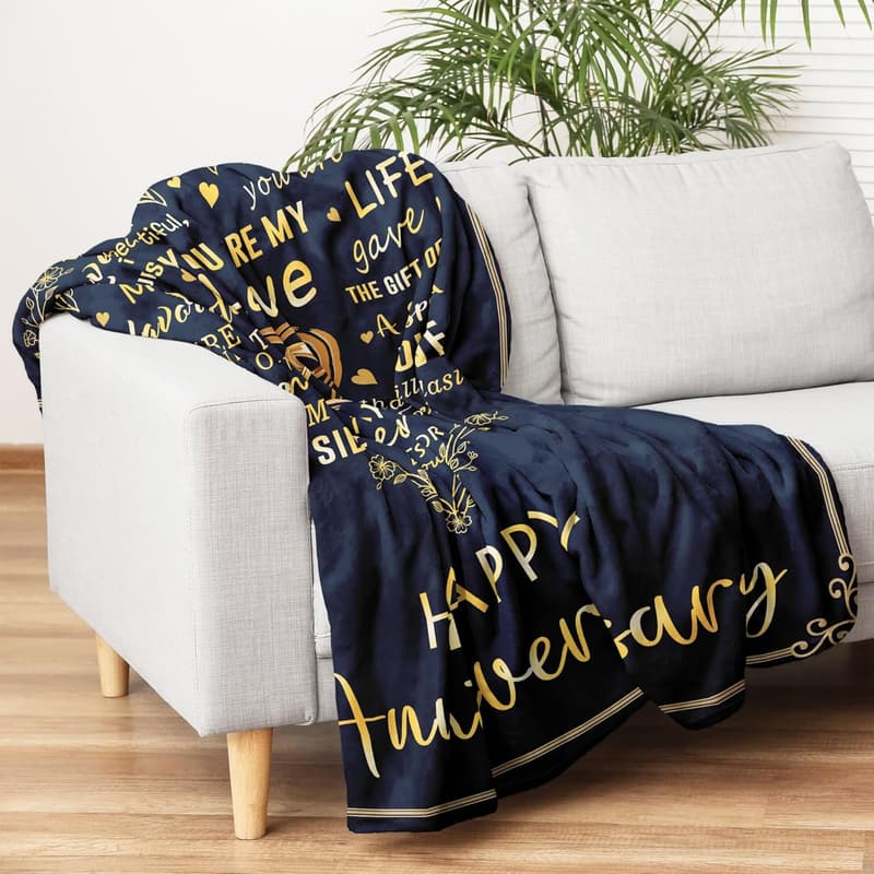 Happy Anniversary Blanket 60