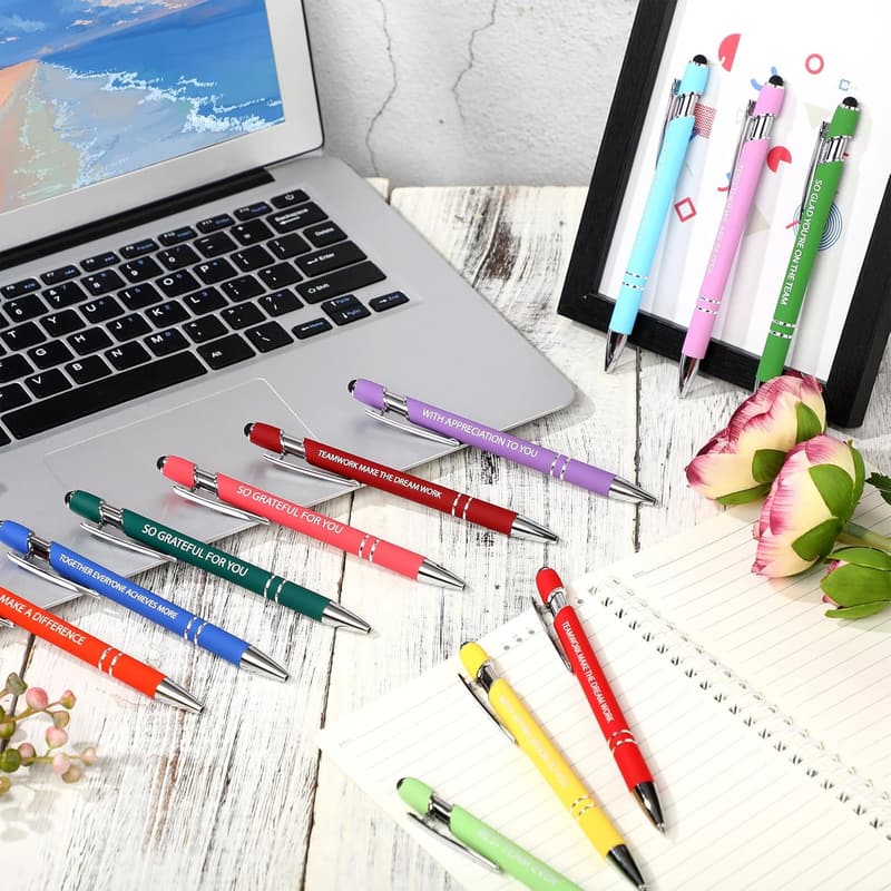 Employee Appreciation Motivational Pen Set - 18 Metal Ballpoints