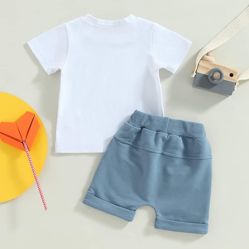 Toddler Summer Outfit: Daddy's Boy Short Sleeve Shirt & Shorts