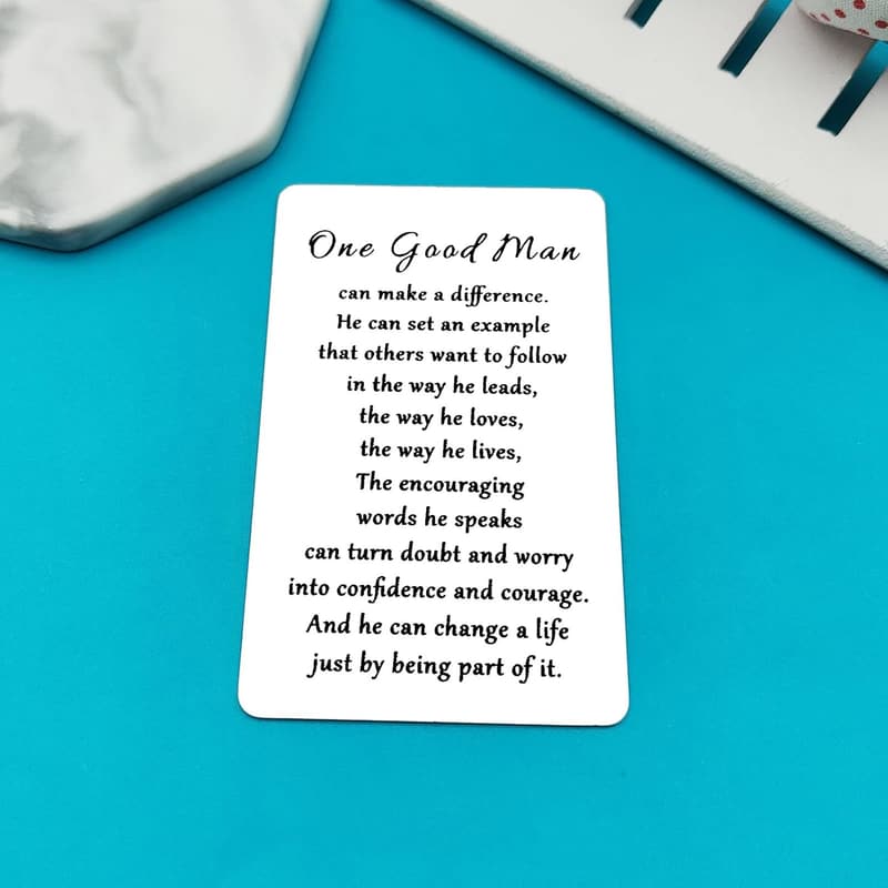 Valentine's Day Engraved Wallet Insert Card for Him