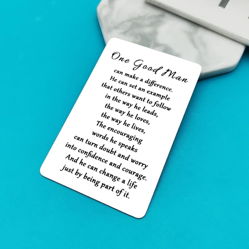 Valentine's Day Engraved Wallet Insert Card for Him