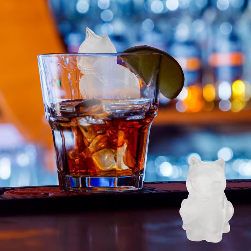 Cat Ice Cube Tray Mold - 3D Cat Ice Cubes for Cat Lovers