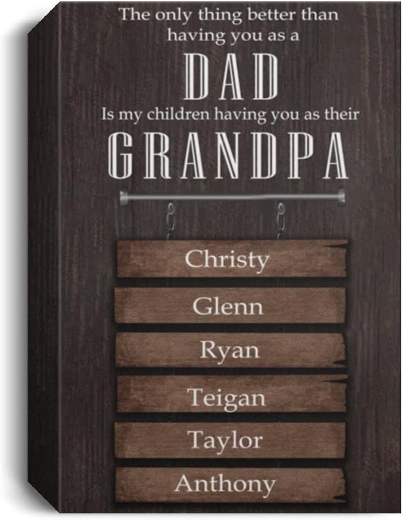 Personalized Custom Name Canvas for Father's Day Gift