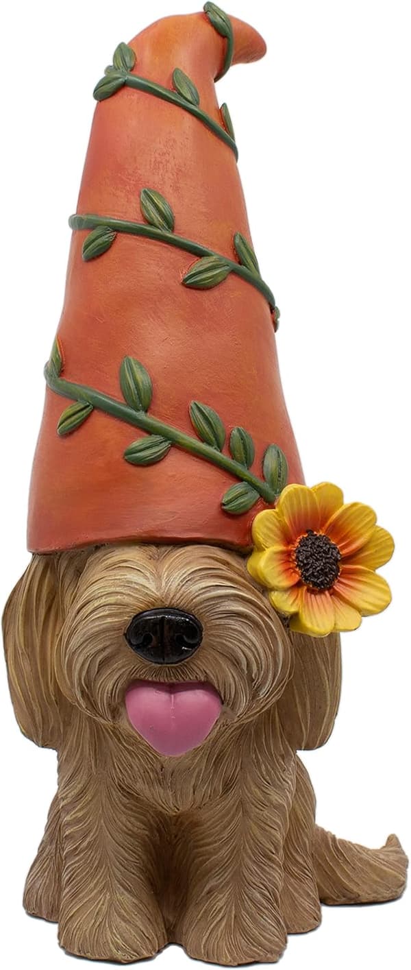 Doodle Gnome Outdoor Dog Statue - Cute Garden Décor