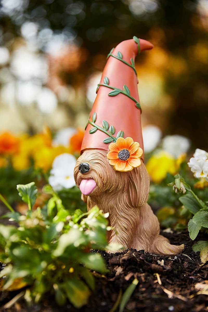 Doodle Gnome Outdoor Dog Statue - Cute Garden Décor