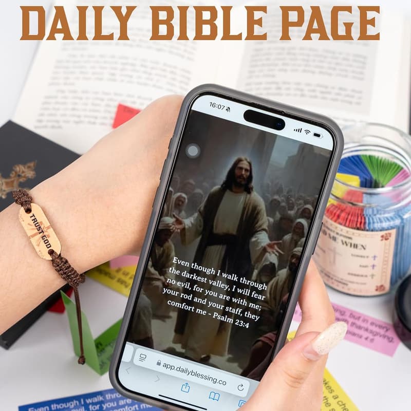 Bible Verse Jar with Bracelets – Inspirational Gift for Dad