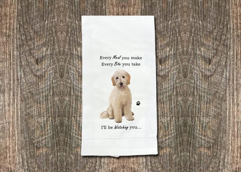 Goldendoodle Kitchen Towel - Off-White