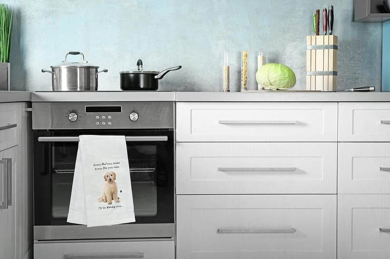 Goldendoodle Kitchen Towel - Off-White