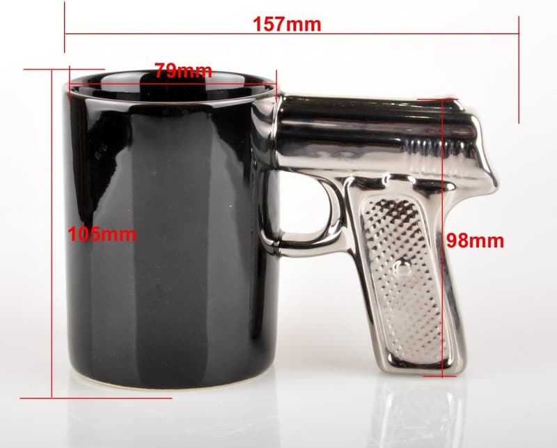 Father's Day Gun-Shaped Ceramic Coffee Mug for Enthusiasts