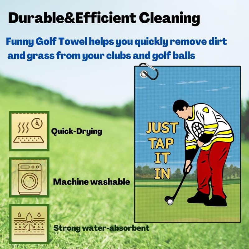 Funny Golf Towel with Clip - Perfect Gift for Golfers