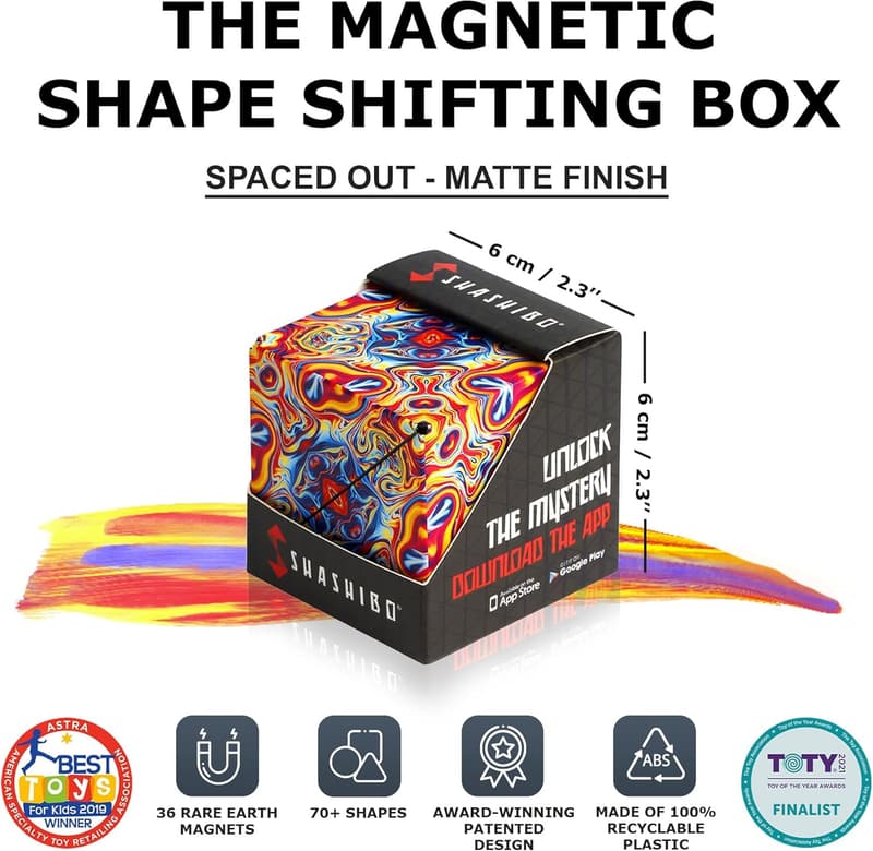 STEM Magnetic Fidget Cube - SHASHIBO Shape Shifter Toy
