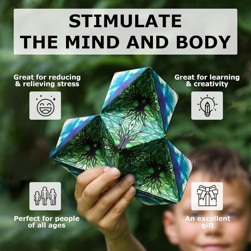 STEM Magnetic Fidget Cube - SHASHIBO Shape Shifter Toy