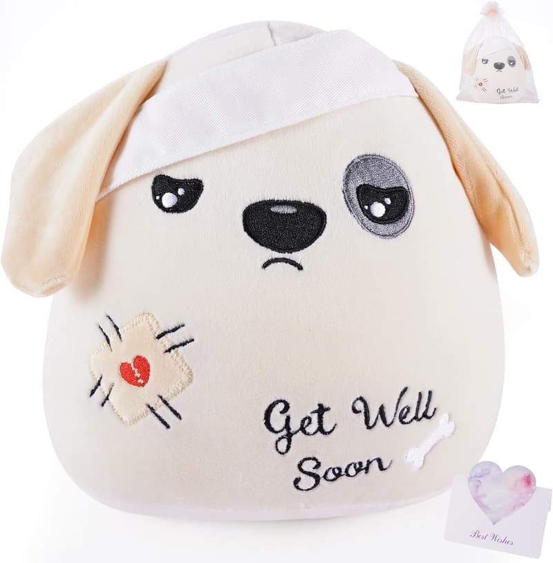 Get Well Soon Dog Plushie - 9-Inch Stuffed Animal Gift