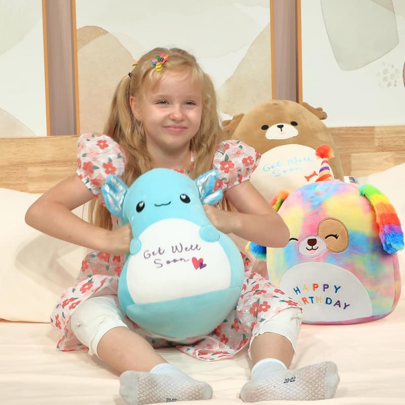 Get Well Soon Axolotl Plush Pillow for Kids & Adults