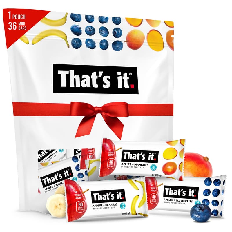Mini Fruit Bars Gift Pouch - 36 Count, Plant-Based & No Sugar Added