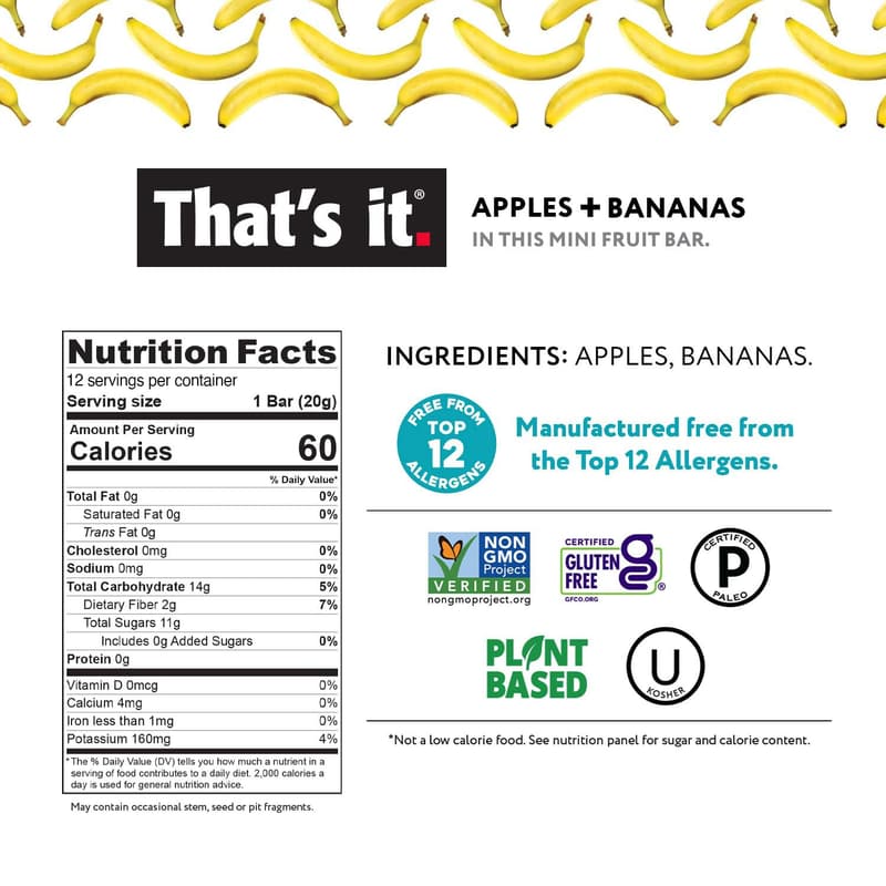 Mini Fruit Bars Gift Pouch - 36 Count, Plant-Based & No Sugar Added