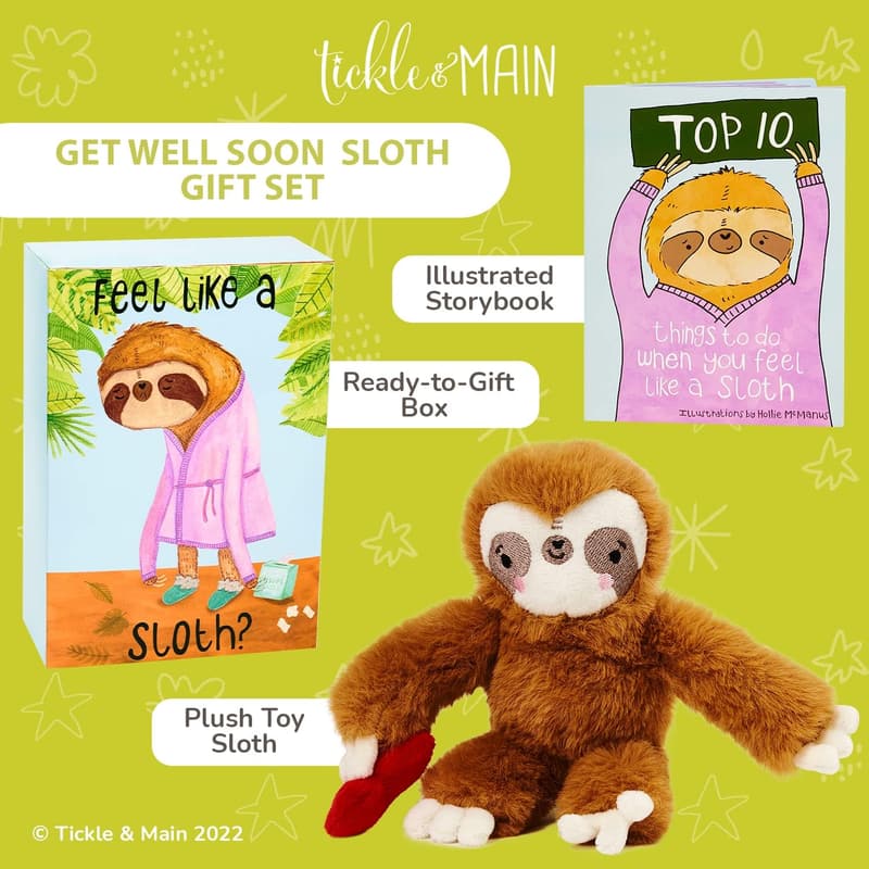 Get Well Soon Sloth Plush Gift for Kids in Hospital