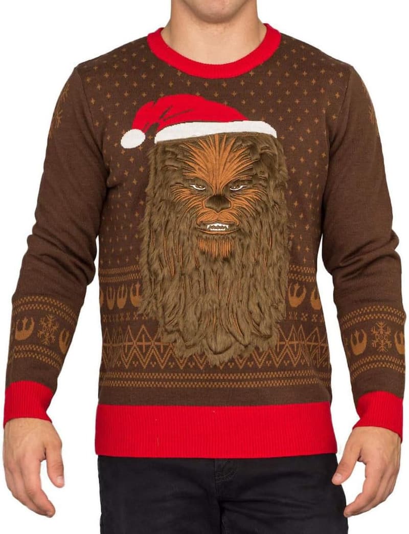 Chewbacca Santa Hat Adult Ugly Christmas Sweater