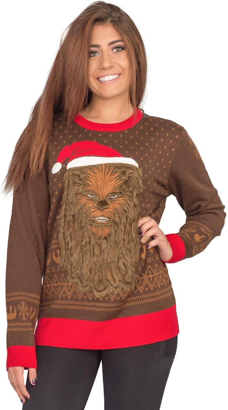 Chewbacca Santa Hat Adult Ugly Christmas Sweater