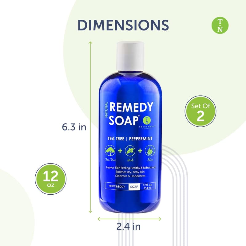 Tea Tree Oil Body Wash Duo with Aloe & Peppermint - 12oz