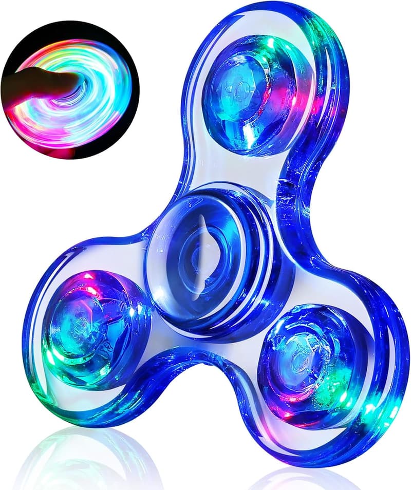 LED Fidget Spinner for Kids, Glow in the Dark Sensory Toy